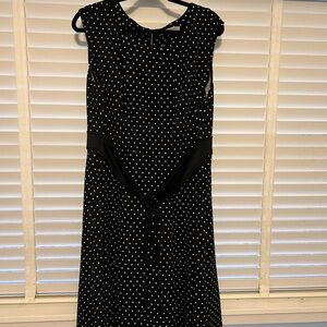 Black and White Tie Front Peplum Midi Dress